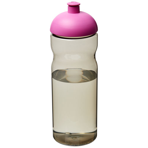 Bouteille sport publicitaire en plastique recyclé 650 ml H2O Eco Charbon et Magenta